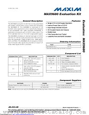 MAX9680EVKIT+ datasheet pdf MAXIM - Dallas Semiconductor