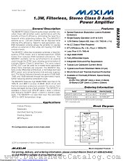 MAX9701ETG+T datasheet pdf MAXIM - Dallas Semiconductor