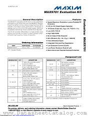 MAX9701EVKIT datasheet pdf MAXIM - Dallas Semiconductor