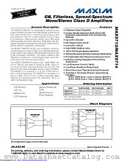 MAX9714ETJ+T datasheet pdf MAXIM - Dallas Semiconductor