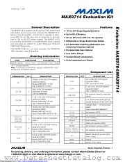 MAX9714EVKIT datasheet pdf MAXIM - Dallas Semiconductor