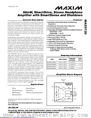 MAX9720BEBE+T datasheet pdf MAXIM - Dallas Semiconductor