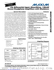 MAX9722BEUE+ datasheet pdf MAXIM - Dallas Semiconductor