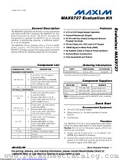 MAX9727EVKIT datasheet pdf MAXIM - Dallas Semiconductor