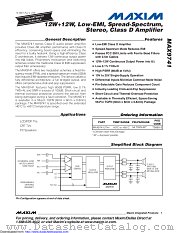 MAX9741ETN+TD datasheet pdf MAXIM - Dallas Semiconductor