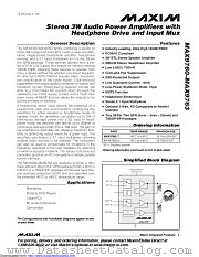 MAX9761EVKIT datasheet pdf MAXIM - Dallas Semiconductor