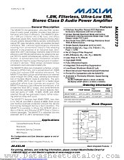 MAX9773 datasheet pdf MAXIM - Dallas Semiconductor