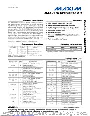 MAX9776EVKIT+ datasheet pdf MAXIM - Dallas Semiconductor