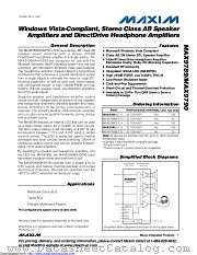 MAX9789CETJ+T datasheet pdf MAXIM - Dallas Semiconductor