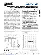 MAX9796EBX+G45 datasheet pdf MAXIM - Dallas Semiconductor