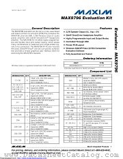 MAX9796EVKIT datasheet pdf MAXIM - Dallas Semiconductor