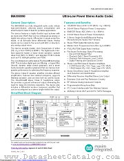 MAX98090BETL+ datasheet pdf MAXIM - Dallas Semiconductor