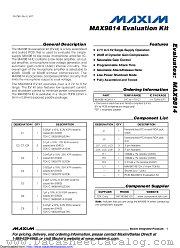 MAX9814EVKIT datasheet pdf MAXIM - Dallas Semiconductor
