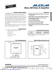 MAX9830AETA+ datasheet pdf MAXIM - Dallas Semiconductor