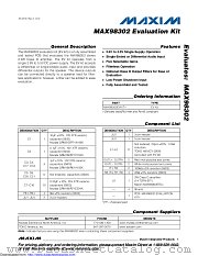 MAX98302EVKIT datasheet pdf MAXIM - Dallas Semiconductor