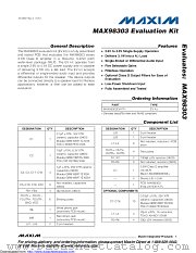 MAX98303EVKIT datasheet pdf MAXIM - Dallas Semiconductor