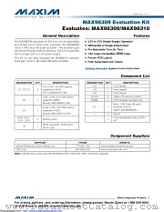 MAX98309EVKIT datasheet pdf MAXIM - Dallas Semiconductor