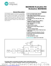 MAX98356EVKIT datasheet pdf MAXIM - Dallas Semiconductor