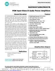 MAX98357BEWL+CHB datasheet pdf MAXIM - Dallas Semiconductor