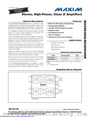 MAX98400A datasheet pdf MAXIM - Dallas Semiconductor