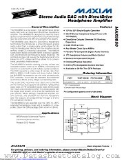 MAX9850ETI+TG47 datasheet pdf MAXIM - Dallas Semiconductor