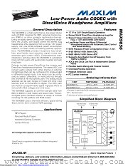 MAX9856ETL/V+ datasheet pdf MAXIM - Dallas Semiconductor