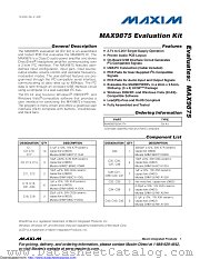 MAX9875EVKIT datasheet pdf MAXIM - Dallas Semiconductor