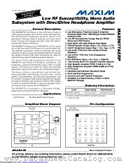 MAX9877AERP+T datasheet pdf MAXIM - Dallas Semiconductor