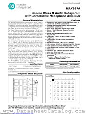 MAX9879 datasheet pdf MAXIM - Dallas Semiconductor