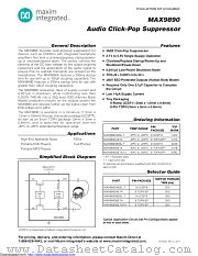 MAX9890BETA/V+ datasheet pdf MAXIM - Dallas Semiconductor
