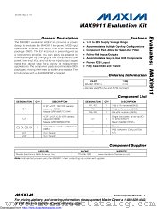 MAX9911EVKIT# datasheet pdf MAXIM - Dallas Semiconductor