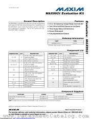 MAX9921EVKIT+ datasheet pdf MAXIM - Dallas Semiconductor