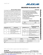 MAX9928EVKIT+ datasheet pdf MAXIM - Dallas Semiconductor