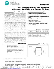 MAX9939AUB/V+ datasheet pdf MAXIM - Dallas Semiconductor