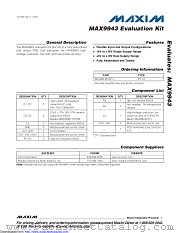 MAX9943EVKIT datasheet pdf MAXIM - Dallas Semiconductor