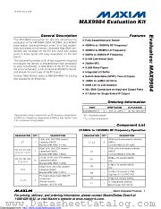 MAX9984EVKIT datasheet pdf MAXIM - Dallas Semiconductor