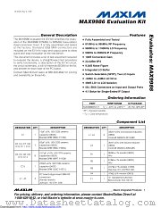 MAX9986EVKIT datasheet pdf MAXIM - Dallas Semiconductor