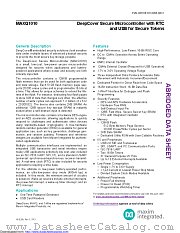 MAXQ1010-DNS+ datasheet pdf MAXIM - Dallas Semiconductor