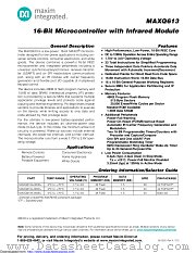 MAXQ613K-0000+ datasheet pdf MAXIM - Dallas Semiconductor