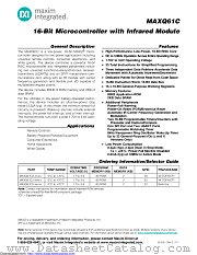 MAXQ61C datasheet pdf MAXIM - Dallas Semiconductor