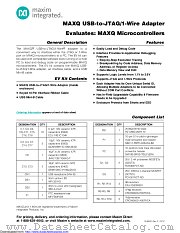 MAXQUSBJTAGOW-KIT# datasheet pdf MAXIM - Dallas Semiconductor