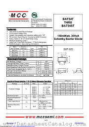 BAT54CT datasheet pdf Micro Commercial Components
