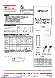 MC79L05BP datasheet pdf Micro Commercial Components