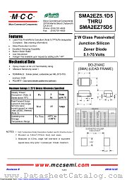 SMA2EZ5.6D5 datasheet pdf Micro Commercial Components