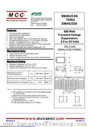 SMA6J11A datasheet pdf Micro Commercial Components