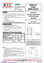 SMBJ440A datasheet pdf Micro Commercial Components