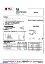 UMG8N datasheet pdf Micro Commercial Components