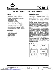 TC1016-2.85VCTTR datasheet pdf Microchip