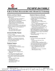 PIC18F95J94T-I/PF datasheet pdf Microchip