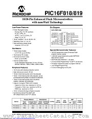 PIC16F818T-I/SOTSLVAO datasheet pdf Microchip
